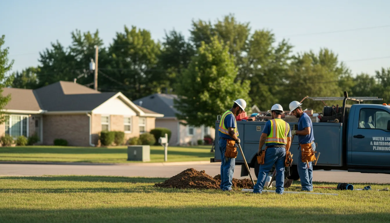 Residential water line and bathroom plumbing service in Malmo, NE